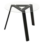 Table de salle à manger ronde en verre Costway 36" pour 4 personnes avec plateau en verre trempé - Voir détails