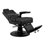 Fauteuil de Barbier Robuste Inclinable, Noir