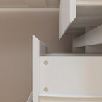 Commode pivotante 32,7H et bureau coiffeuse 6 tiroirs Blanc/Noir