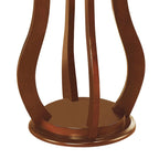 Table d'appoint ronde marron avec plateau imitation marbre
