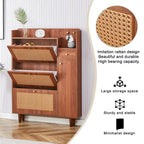 Meuble de rangement minimaliste moderne, meuble à chaussures en rotin japonais, meuble de chevet, petit meuble de maison