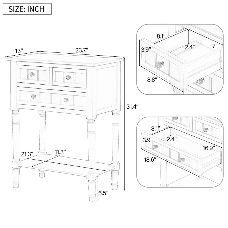 Console étroite