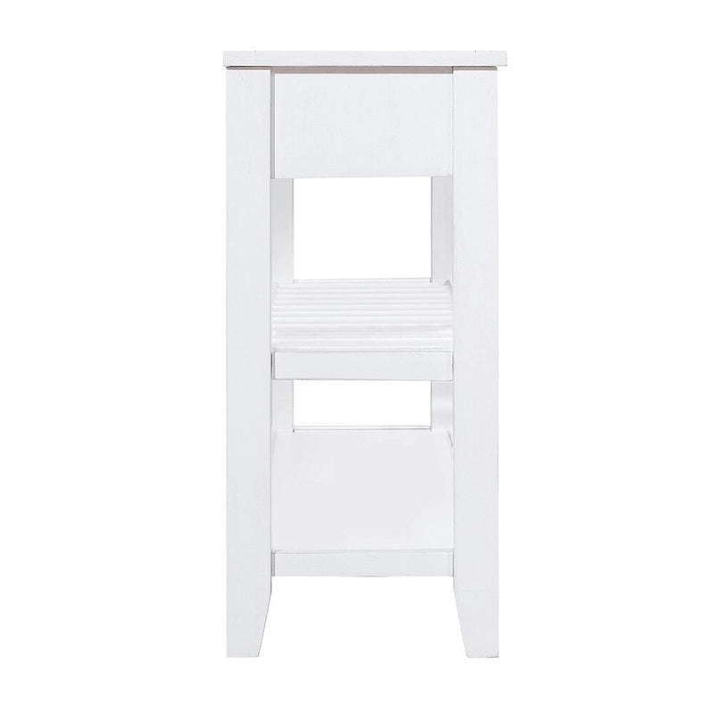 Table de canapé en bois 42 pouces avec 2 tiroirs de rangement et 2 étagères