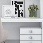 Bureau d'angle Echo avec huche et tiroirs
