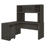 Bureau d'angle Echo avec huche et tiroirs