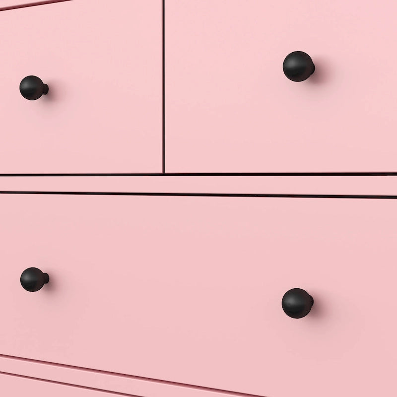 Commode rose à 3 tiroirs pour chambre à coucher, salon, chambre d'enfant, entrée et couloir