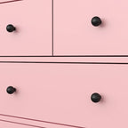 Commode rose à 3 tiroirs pour chambre à coucher, salon, chambre d'enfant, entrée et couloir