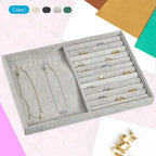 Plateau à Bijoux, Lot de 4 - Présentoir à Bijoux Empilable avec Couvercle