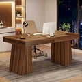 Bureau de direction moderne 55 pouces, bureau d'ordinateur en bois, poste de travail professionnel