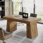 Bureau de direction moderne 55 pouces, bureau d'ordinateur en bois, poste de travail professionnel