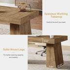 Bureau de direction moderne 55 pouces, bureau d'ordinateur en bois, poste de travail professionnel