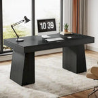 Bureau de direction moderne 55 pouces, bureau d'ordinateur en bois, poste de travail professionnel