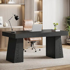 Bureau de direction moderne 55 pouces, bureau d'ordinateur en bois, poste de travail professionnel