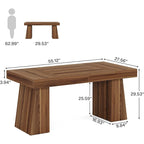 Bureau de direction moderne 55 pouces, bureau d'ordinateur en bois, poste de travail professionnel