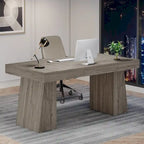 Bureau de direction moderne 55 pouces, bureau d'ordinateur en bois, poste de travail professionnel