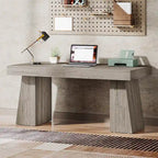 Bureau de direction moderne 55 pouces, bureau d'ordinateur en bois, poste de travail professionnel