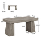 Bureau de direction moderne 55 pouces, bureau d'ordinateur en bois, poste de travail professionnel