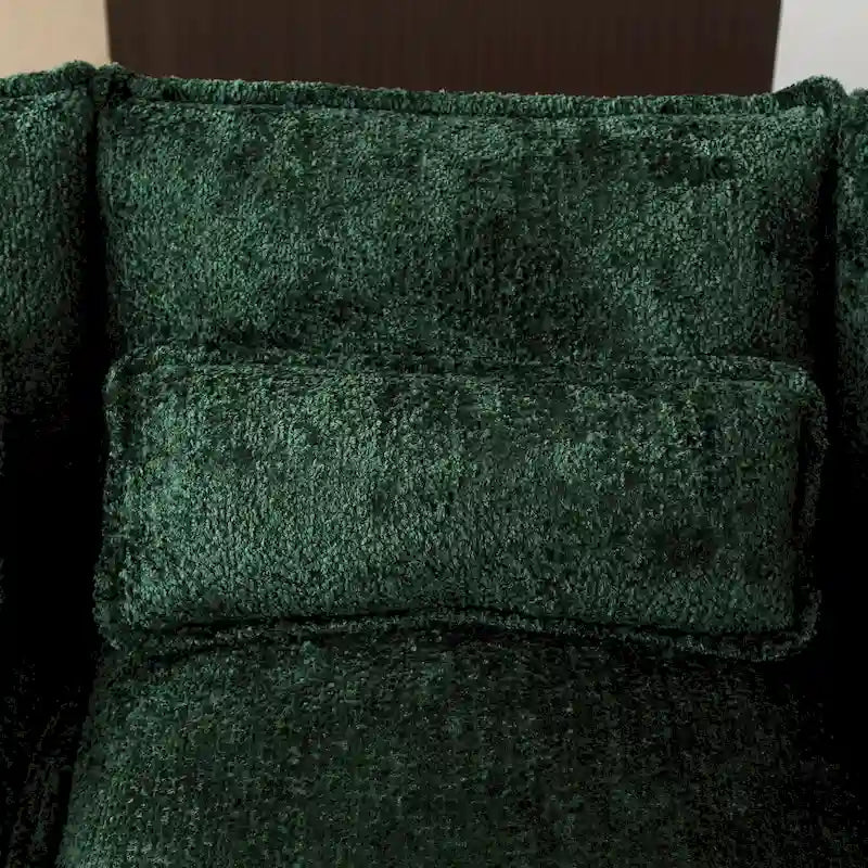 Canapé d'angle moderne en forme de U en chenille 4 places avec double coussin, 2 chaises longues et mousse haute densité 110,63