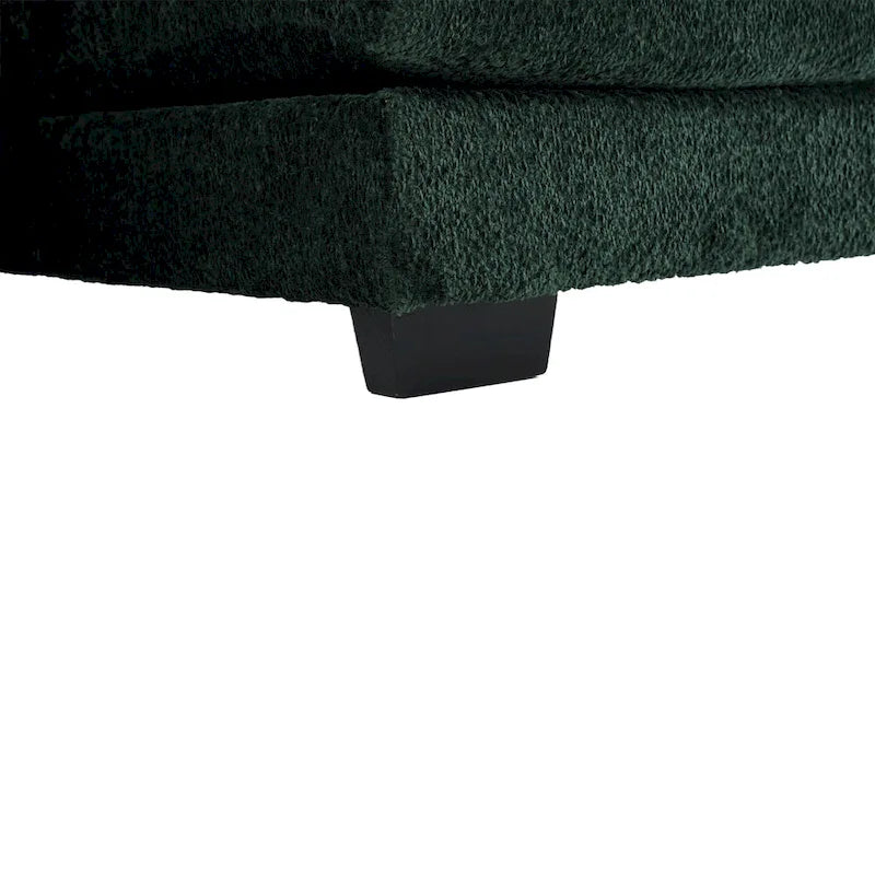 Canapé d'angle moderne en forme de U en chenille 4 places avec double coussin, 2 chaises longues et mousse haute densité 110,63