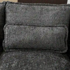 Canapé d'angle moderne en forme de U en chenille 4 places avec double coussin, 2 chaises longues et mousse haute densité 110,63