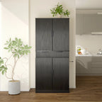 Meuble de cuisine de 72H avec 3 tiroirs à clavier, armoire autoportante avec 6 étagères de porte réglables, armoire de rangement