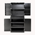 Meuble de cuisine de 72H avec 3 tiroirs à clavier, armoire autoportante avec 6 étagères de porte réglables, armoire de rangement