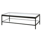 Table basse Alexis en métal et verre