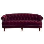 Canapé capitonné chesterfield La Rosa 84 en velours, style moderne du milieu du siècle