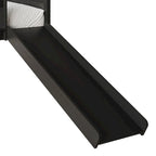 Lit mezzanine bas classique double CraftPorch avec tableau noir, toboggan et échelle
