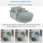 Canapé-lit Chenille avec dossier touffeté et 2 oreillers détachables pour le salon