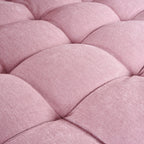 Canapé-lit Chenille avec dossier touffeté et 2 oreillers détachables pour le salon