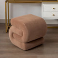Tabouret de maquillage/repose-pieds moderne en tissu courbé en S