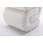 Tabouret de maquillage/repose-pieds moderne en tissu courbé en S