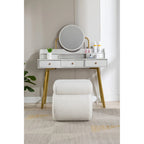 Tabouret de maquillage/repose-pieds moderne en tissu courbé en S