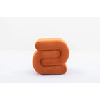 Tabouret de maquillage/repose-pieds moderne en tissu courbé en S