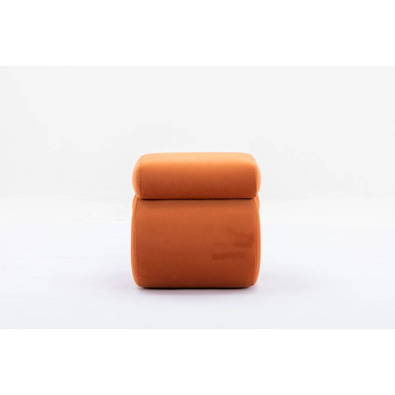 Tabouret de maquillage/repose-pieds moderne en tissu courbé en S