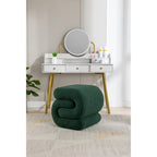 Tabouret de maquillage/repose-pieds moderne en tissu courbé en S