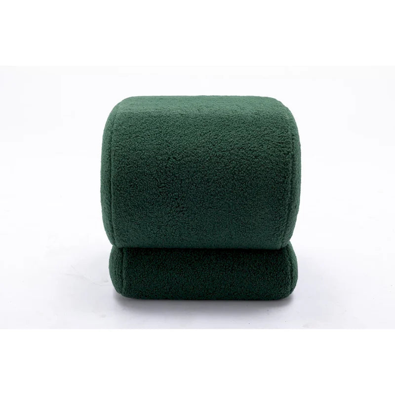 Tabouret de maquillage/repose-pieds moderne en tissu courbé en S