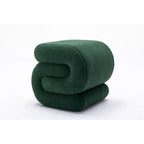 Tabouret de maquillage/repose-pieds moderne en tissu courbé en S