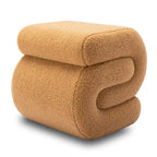 Tabouret de maquillage/repose-pieds moderne en tissu courbé en S