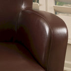 Fauteuil pivotant club à oreilles en cuir reconstitué Angelo par Christopher Knight Home