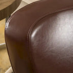 Fauteuil pivotant club à oreilles en cuir reconstitué Angelo par Christopher Knight Home