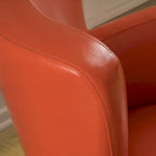 Fauteuil pivotant club à oreilles en cuir reconstitué Angelo par Christopher Knight Home