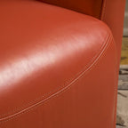 Fauteuil pivotant club à oreilles en cuir reconstitué Angelo par Christopher Knight Home