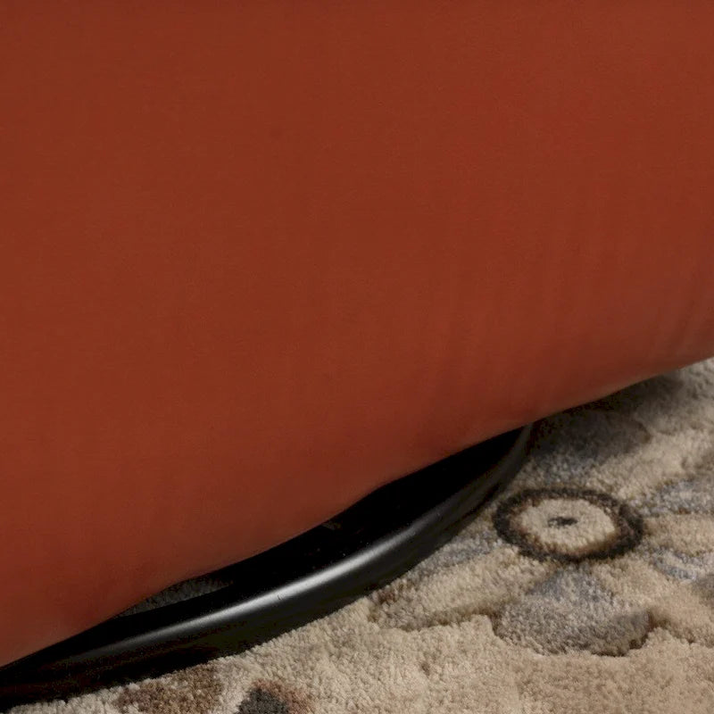 Fauteuil pivotant club à oreilles en cuir reconstitué Angelo par Christopher Knight Home