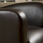 Fauteuil pivotant club à oreilles en cuir reconstitué Angelo par Christopher Knight Home