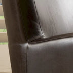 Fauteuil pivotant club à oreilles en cuir reconstitué Angelo par Christopher Knight Home