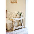 Table d'appoint à cadre en A Luxe aztèque 26x8x23 (naturel)