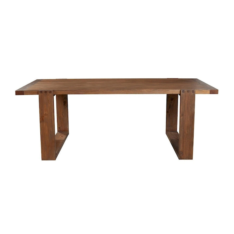 Table à manger Ayala en bois, finition cappuccino antique
