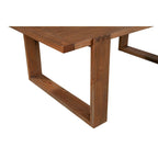 Table à manger Ayala en bois, finition cappuccino antique
